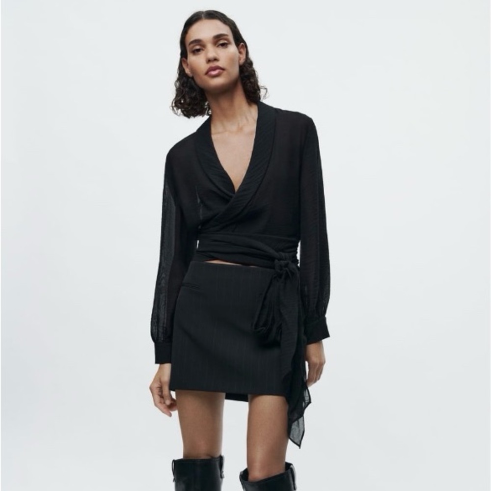 Zara STRUCTURED BLOUSE ZW COLLECTION